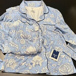 Roller Rabbit and Target Blue Floral Pajama Top and Pants Set